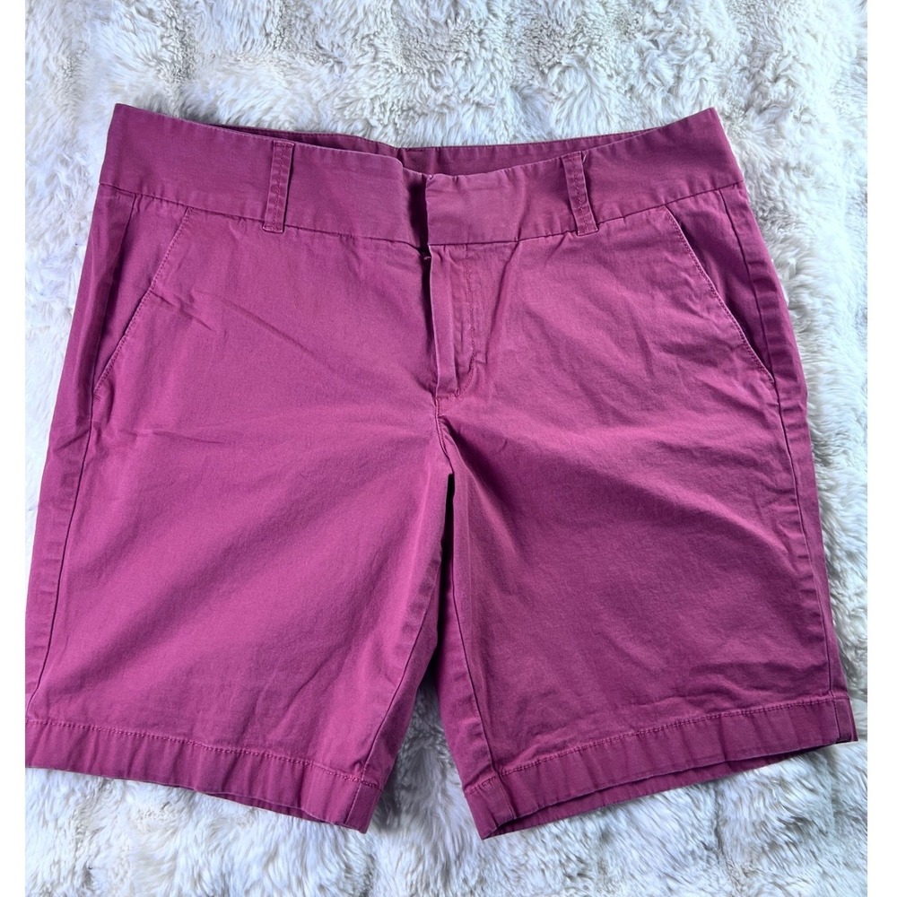 J.Crew Frankie Stretch Chino Shorts Berry Pink Magenta Size 12 Mid R Casual. A19